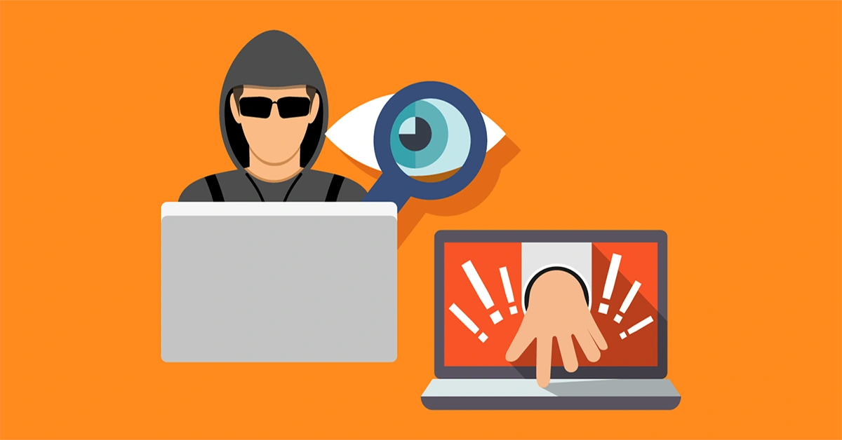 Illustration of keylogging malware being blocked on a workstation