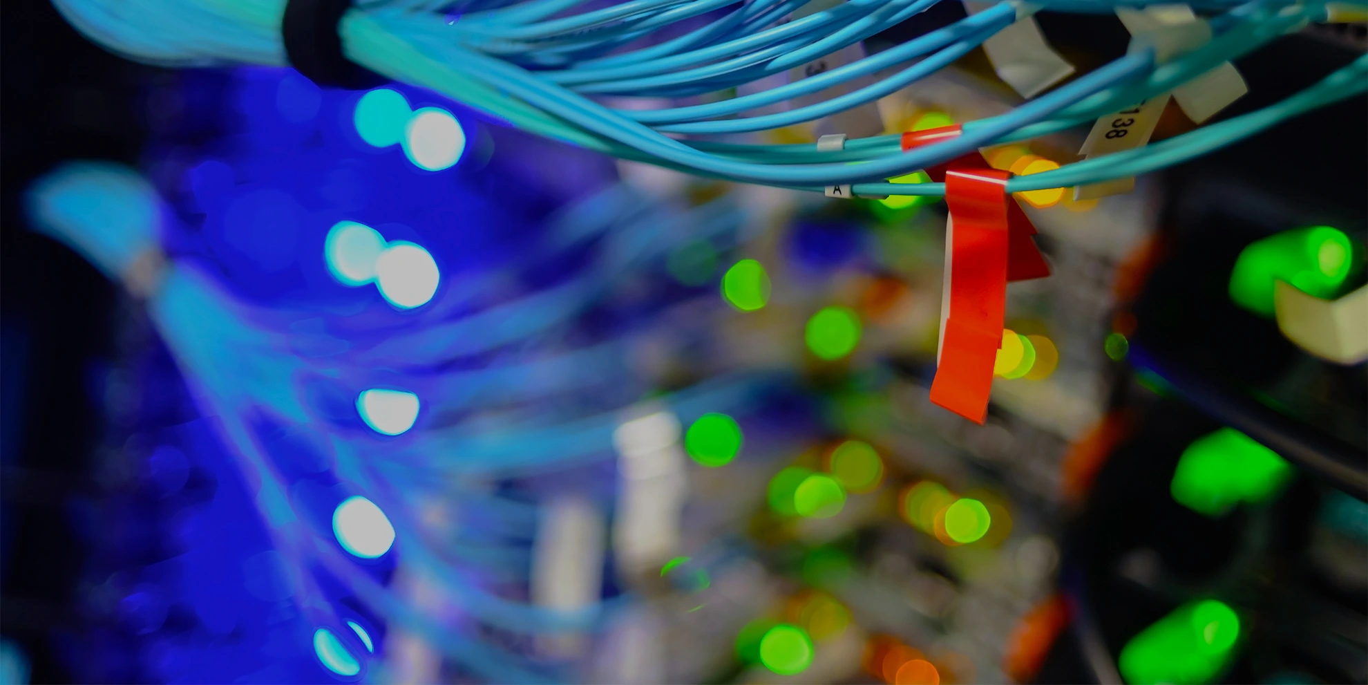Racks of servers in a data centre